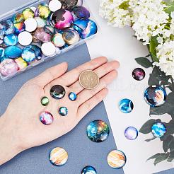 Pandahall 80pcs Elite Glascabochons AJEW-PH0002-66