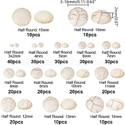 300 Stück synthetische Howlith-Cabochons in 14 Größen G-AR0006-14