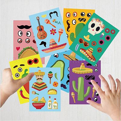 Shop CREATCABIN 48 Sheets 8 Styles Make Your Own Fiesta Stickers Sheet