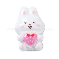 Valentinstag-Cabochons aus undurchsichtigem Harz RESI-H152-01C