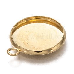 Cabochon-Fassungen für Anhänger aus Edelstahl 304 STAS-Z030-01B-G