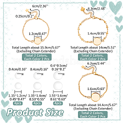 DIY-Set zur Herstellung blanker Kuppelarmbänder DIY-NB0009-79