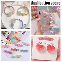 75 Stück 3 Stile Regenbogenfarben Harz Imitation Süßigkeiten Cabochons RESI-GO0001-04