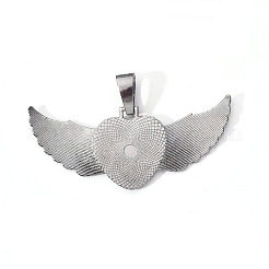 Aluminium-Anhänger Fassungen für Cabochons PALLOY-S107-002B-RS