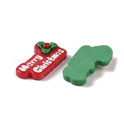 Frohe Weihnachten undurchsichtige Harz Decoden Cabochons RESI-S391-03