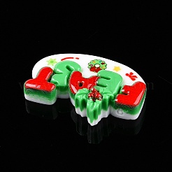 Weihnachts-Deko-Cabochons aus undurchsichtigem Harz RESI-N039-114E