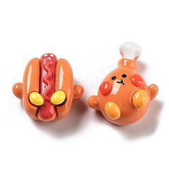 Undurchsichtige Decoden-Cabochons aus Kunstharzimitat für Lebensmittel RESI-H155-07