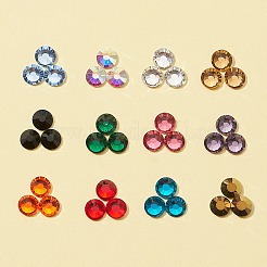 480 stücke 12 farben glas strass mit flacher rückseite RGLA-FS0001-05