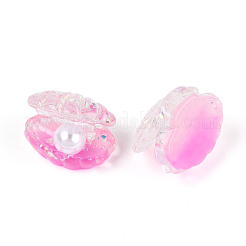 Transparentes Harz und Kunstperlen-Cabochons CRES-T025-13M