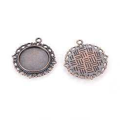 Zink Legierung Anhänger Fassungen für Cabochon & Strass X-PALLOY-A15290-R-FF