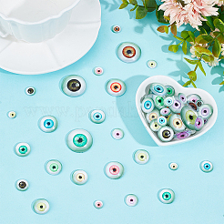 200 Stück 8 Stile Glas Craft Augen Cabochons DIY-GO0001-86