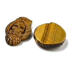Halloween natürliche Tigerauge geschnitzte Cabochons G-U006-03