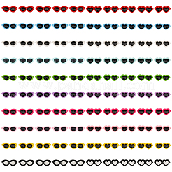 100 Stück 20 Farben undurchsichtige Harz-Cabochons RESI-GL0001-05