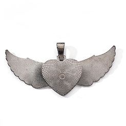 Aluminium-Anhänger Fassungen für Cabochons PALLOY-S107-001B-RS