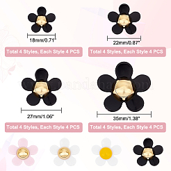 64 Stück Acryl-Cabochons im 16-Stil SACR-PH0002-15
