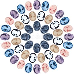 Harz Cameo Lady Kopf Cabochons CRES-CA0001-02