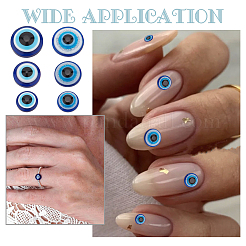 300 Stück 6 Stile Harz Böse Augen Cabochons CRES-HY0001-05