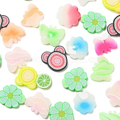 Handgefertigte leuchtende Cabochons aus Fimo CLAY-C004-01