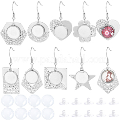 DIY Rohling-Set für gewölbte Ohrringe DIY-SC0021-80