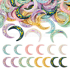 Pandahall 70 Stück 7 Farben undurchsichtige Harz-Cabochons CRES-TA0001-22
