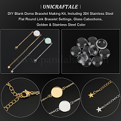 DIY Blanko-Kit zur Herstellung von Kuppelarmbändern DIY-UN0004-98