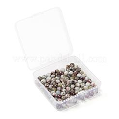 100pcs 8mm natürliche lila rote Turmalin runde Perlen DIY-LS0002-09