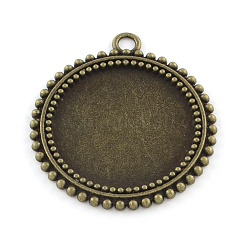 Mit synthetischen Koralle Cabochon und Messing Anhänger Fassungen X-TIBEP-Q045-031AB-NR