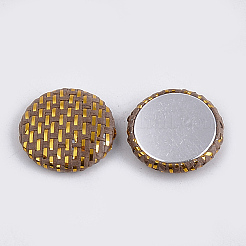 Handgemachte strohgeflochtene Cabochons WOVE-S119-03B-01