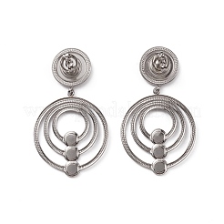 Anlaufgeschützte Ohrstecker aus Edelstahl 304 EJEW-G346-06P