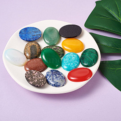 14 Stück gemischte Edelstein-Cabochons in 14 Stilen G-FW0001-06