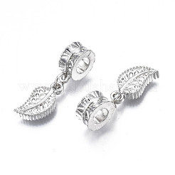 Rack-Plattierung Legierung European Dangle Charms Emaille-Einstellungen MPDL-N039-037