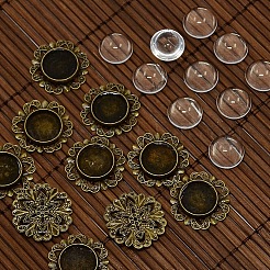 12mm freie gewölbte Glas Cabochon Abdeckung für Blumen DIY Foto Messingcabochon Herstellung DIY-X0113-AB-NF