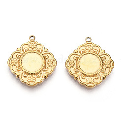 Cabochon-Fassungen für Anhänger aus Edelstahl 304 STAS-T060-61G