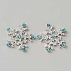 Strass-Cabochons aus weihnachtlicher Legierung ALRI-WH0008-26