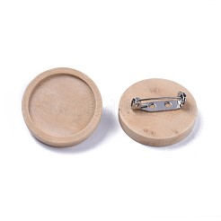 Edelstahl Brosche Cabochon Lünette Fassungen JEWB-WH0009-04B-02
