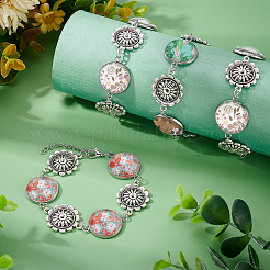 10 Stück Blumenverbinder zum Basteln von Armbändern AJEW-PH0003-85