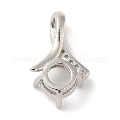 Messing-Kristall-Strass-Anhänger Cabochon-Einstellungen KK-D033-05P