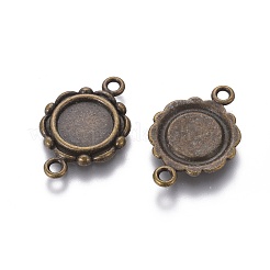 Tibetischer Stil Verbinder Lünette Fassungen für Cabochon  TIBEP-0578-AB-LF