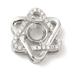 Messing-Kristall-Strass-Anhänger Cabochon-Einstellungen KK-D033-04P