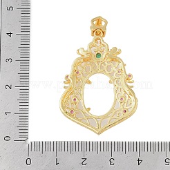 Messing Micro pave Zirkonia Anhänger Cabochon Fassungen KK-U026-12G