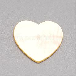 Natürliche weiße Muschel Perlmutt Muschel Cabochons SSHEL-R041-53