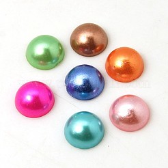 Nachahmung Perlen Acryl Cabochons OACR-C004-4x2mm-M