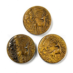 Natürliche Tigerauge geschnitzte Cabochons G-U006-04