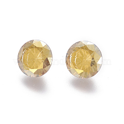 Galvanisierte Cabochons mit spitzem Rücken aus Zirkonia ZIRC-I024-8mm-01