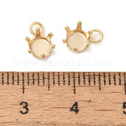 Ionenplattierung (IP) 304 Edelstahl-Anhänger mit Strass-Krallenfassungen STAS-U025-02A-G