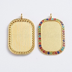 Legierung große Anhänger cabochon Fassungen ALRI-TAC0001-04B-G