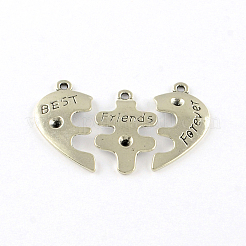 Tibetischen Stil Sechskant-Legierung großen hängenden Cabochon Fassungen TIBEP-S293-059AS-LF