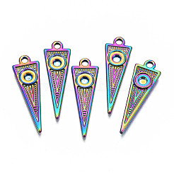 Anhänger-Cabochon-Fassungen in Regenbogenfarben PALLOY-N163-111-NR