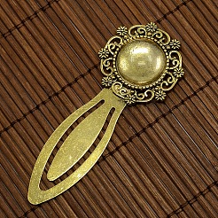 18 mm freie gewölbte Glas Cabochon Abdeckung für antike goldene diy Legierung Porträt Lesezeichen Herstellung DIY-X0118-AG-NR