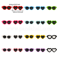 100 Stück 20 Farben undurchsichtige Harz-Cabochons RESI-GL0001-05